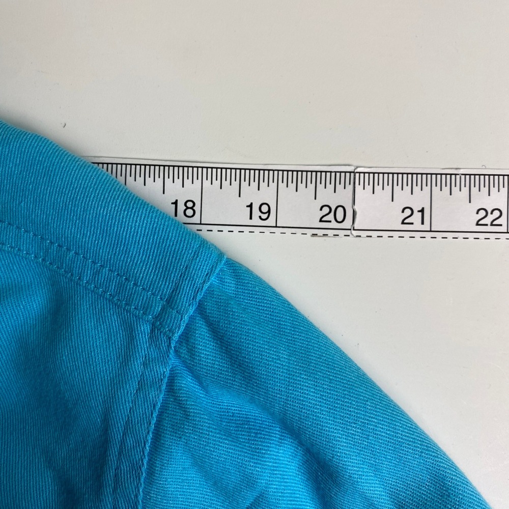 Quacker Factory Women's Size L Embellished Butterfly Denim Jacket Turquoise Blue - Picture 5 of 9
